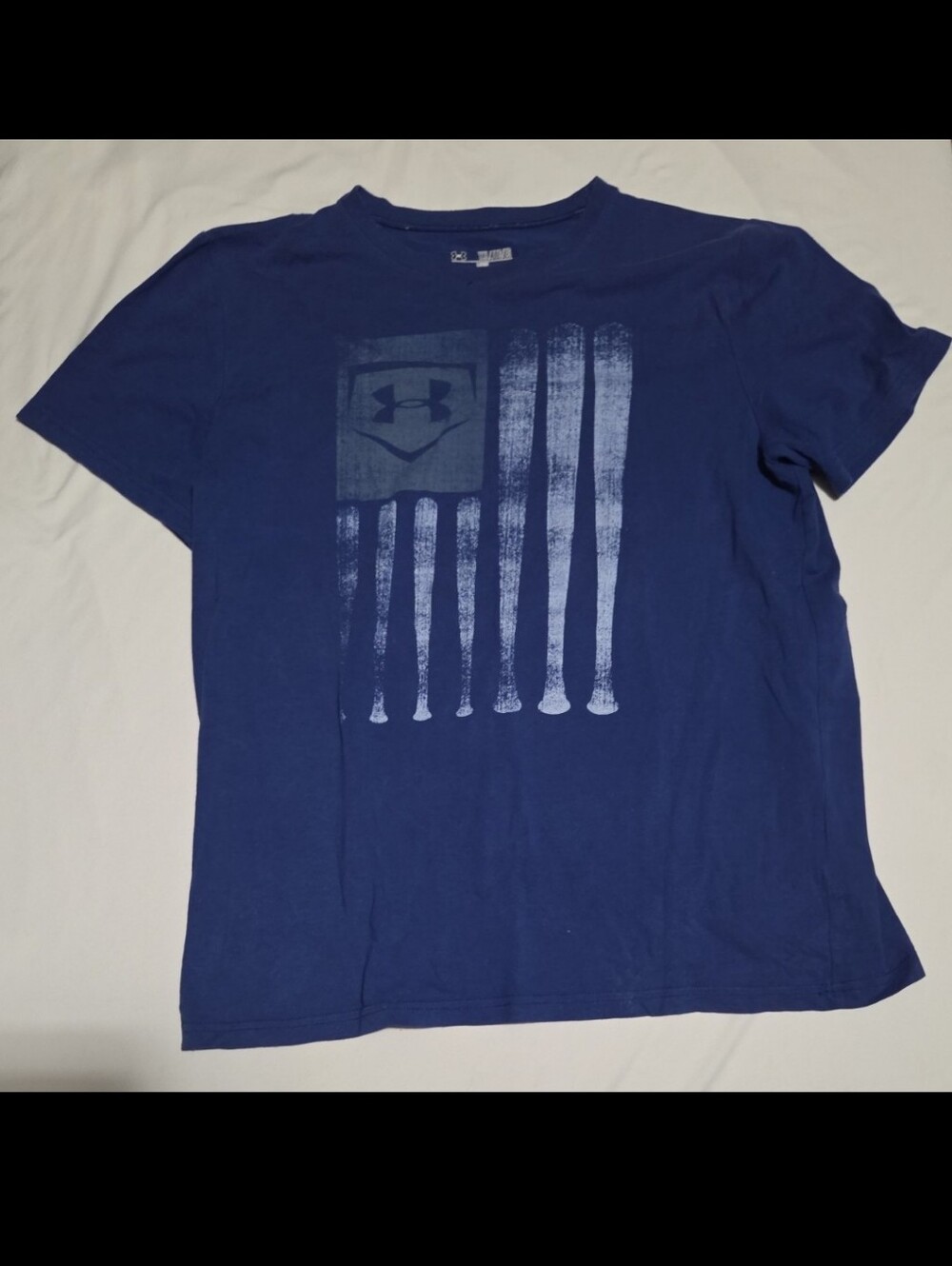 Under Armour Boys XL blue American flag shirt #20